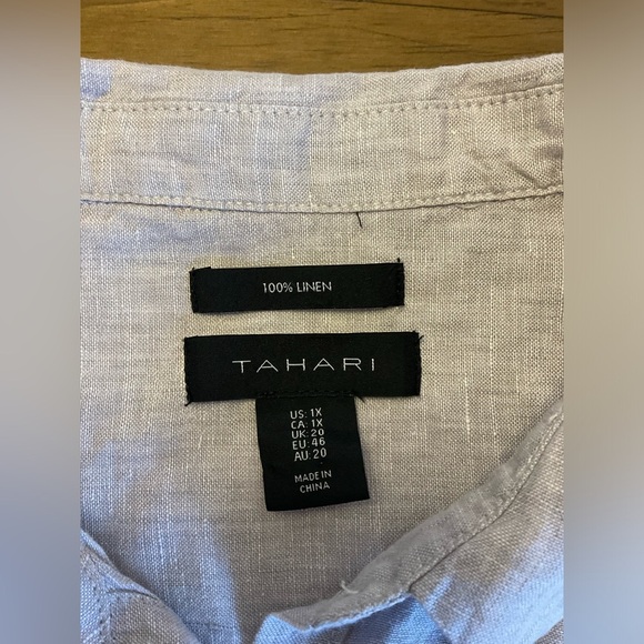 Tahari Beige Button-Up Dress - Picture 3 of 5